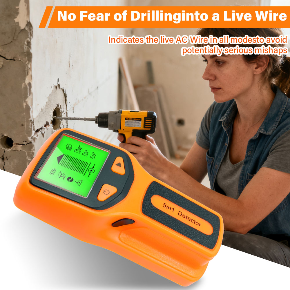 Water Leak Detector Wired - Detector Digital Portátil 5 em 1