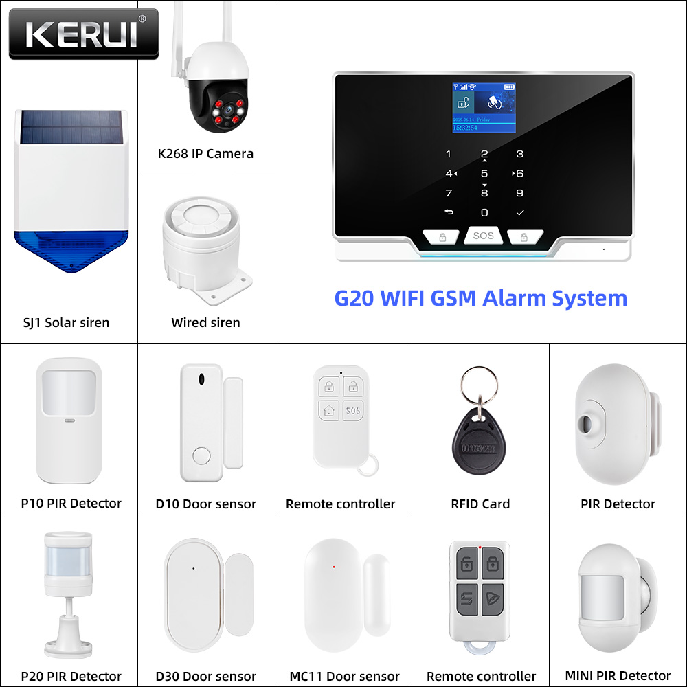 Kerui 433mhz kit de alarme diy - Home Automation Diy Kit avaliação e preço